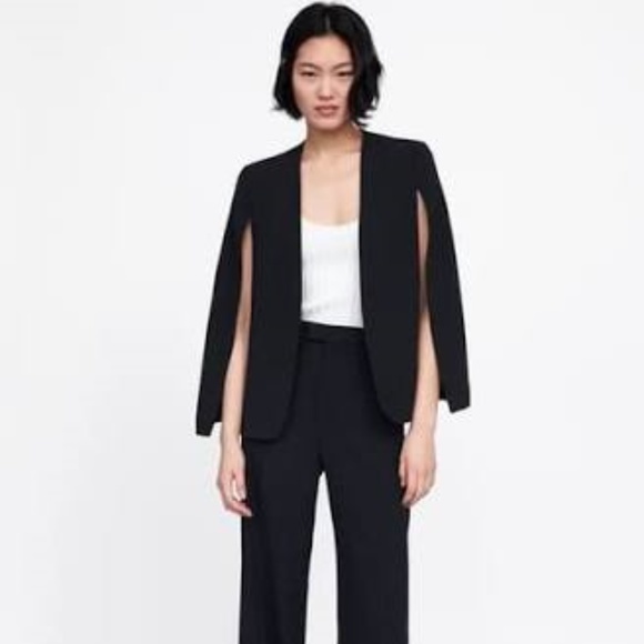 Zara Jackets & Blazers - New ZARA Black Cape SZ S